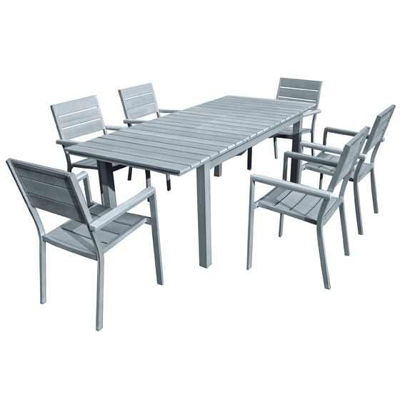 mobilier de jardin bois composite