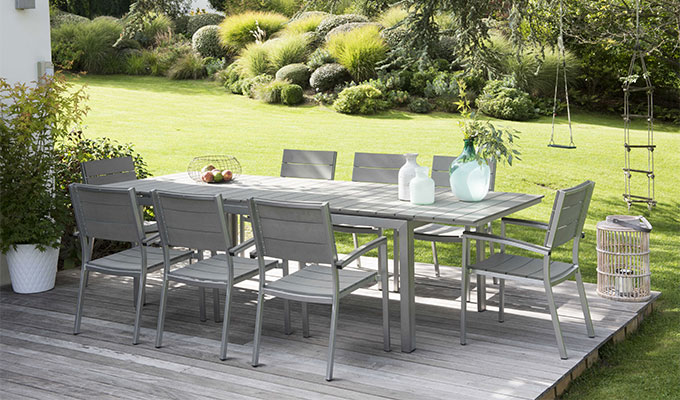 mobilier jardin alu