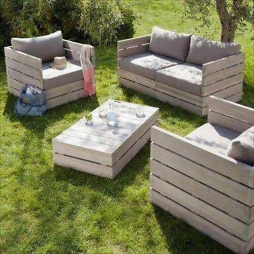 mobilier jardin palettes