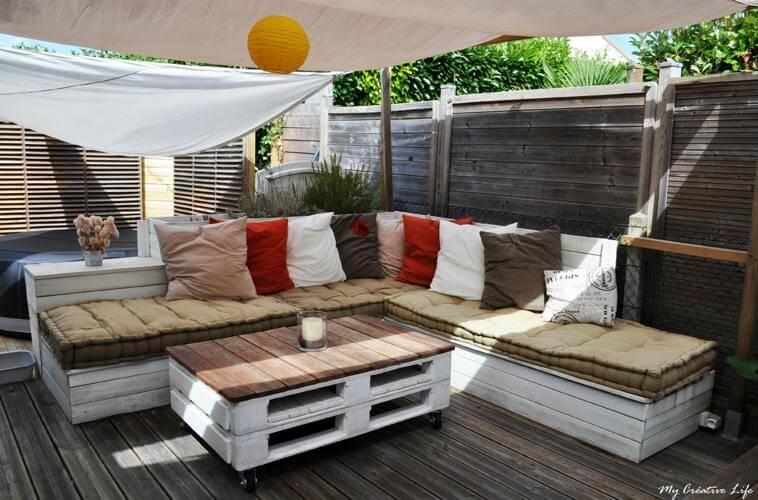 mobilier jardin palettes