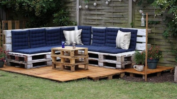 mobilier jardin palettes