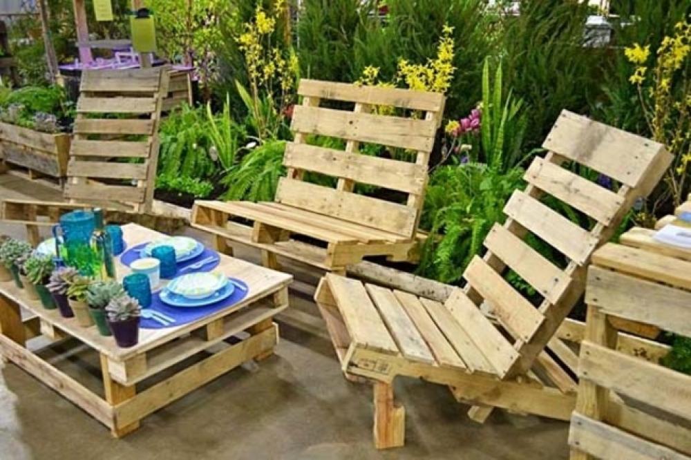 mobilier jardin palettes