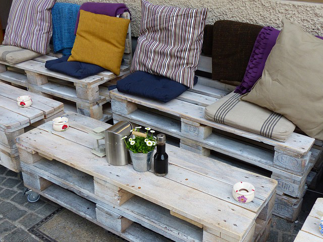 mobilier jardin palettes