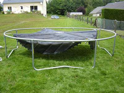 montage filet trampoline