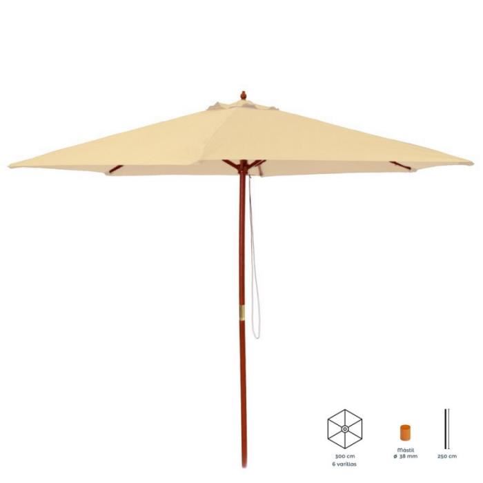 parasol bois pas cher