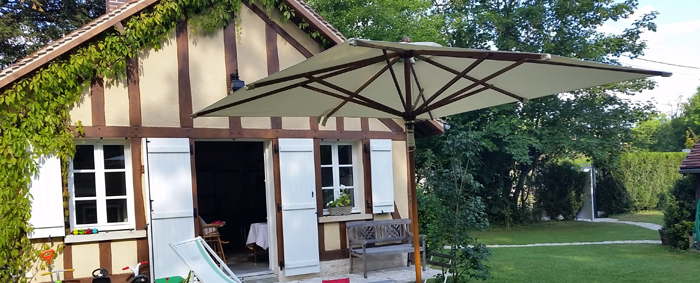 parasol rectangulaire bois 3x2
