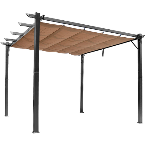 pergola murale avec toit coulissant