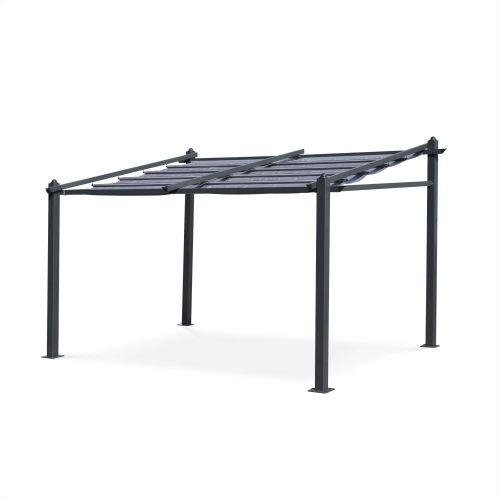 pergola murale avec toit coulissant