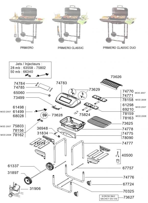 Vanne à Gaz De Rechange Pour Barbecue Modèle 1554 (36 Pouces) - Alliage Aluminium, Réglage De La Flamme, Installation Facile