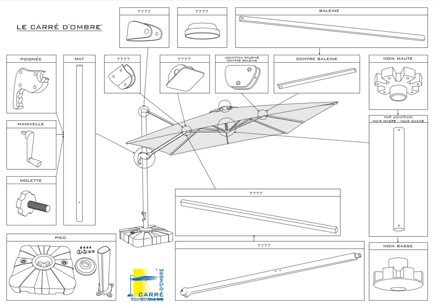 Toddmomy Manche De Manivelle De Rechange Pour Parasol De Terrasse – Solide, Argenté, Installation Facile