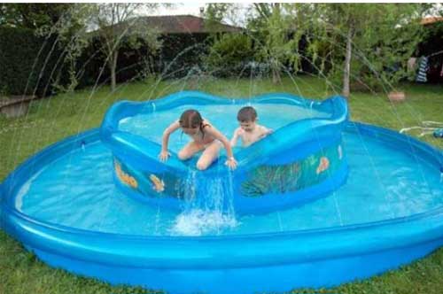 piscine avec boudin gonflable