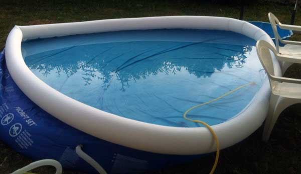 piscine avec boudin gonflable