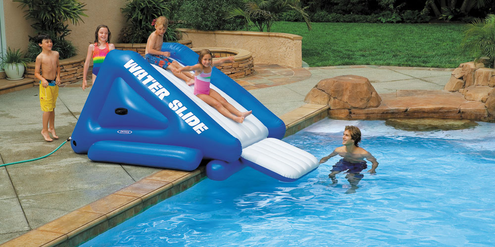 piscine toboggan gonflable