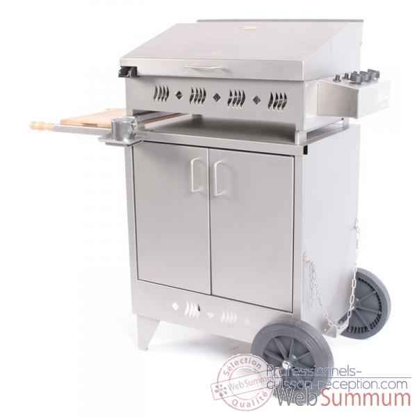 plancha gaz avec chariot