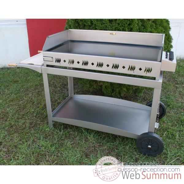 plancha gaz avec chariot