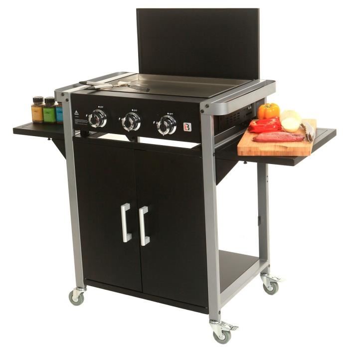 plancha gaz avec chariot