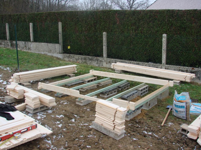 plancher pour abri de jardin en bois