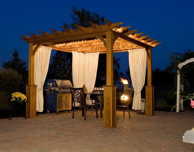 rideau tonnelle blanc