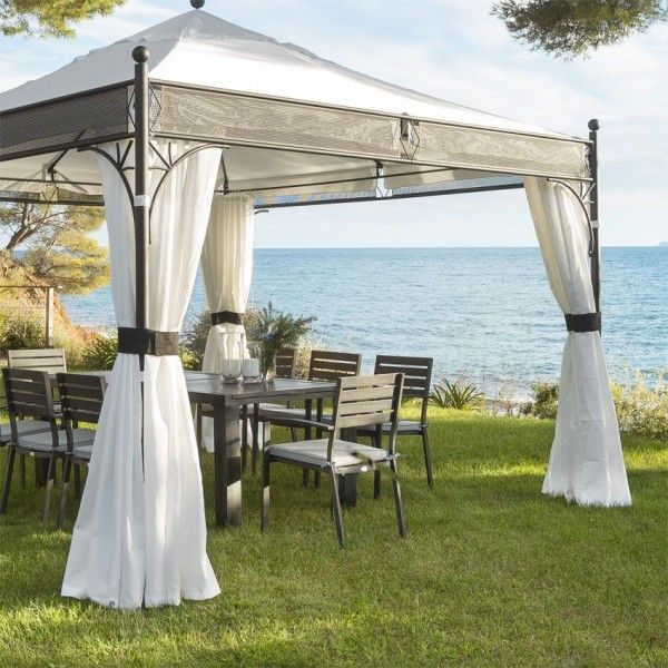 rideau tonnelle blanc