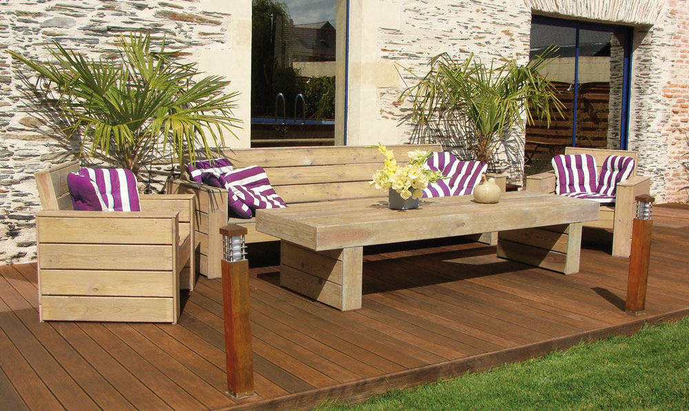 salon bas de jardin bois - Agencement de jardin aux meilleurs prix