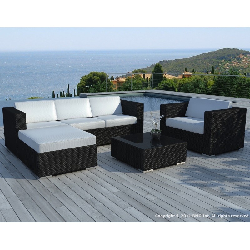 salon d'exterieur en resine tressee