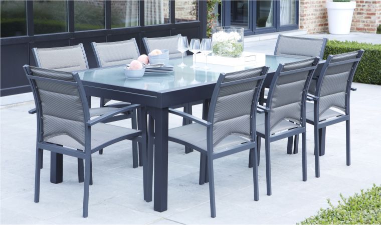 salon de jardin 8 places aluminium - Agencement de jardin aux meilleurs