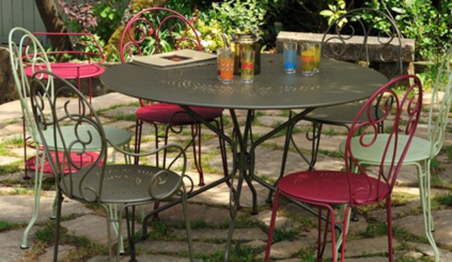 salon de jardin bas metal