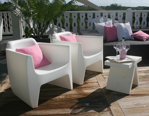 Lot De 2 Chaises De Jardin Malaga Bleu Canard - Polypropylène Et Métal MYLIA