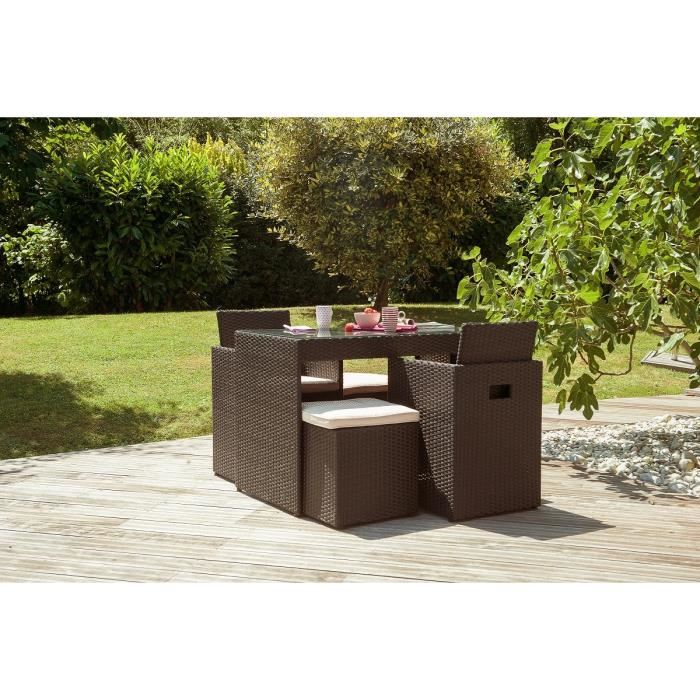 salon de jardin encastrable 4 places