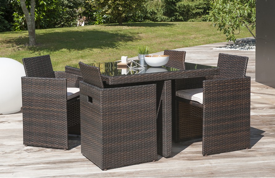 salon de jardin encastrable 4 places