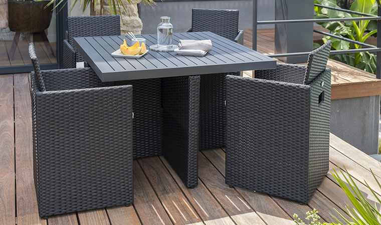 salon de jardin encastrable 4 places