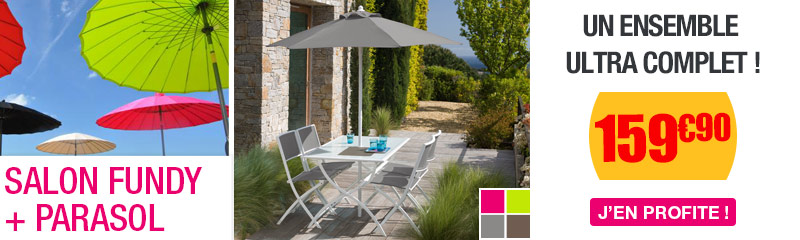 salon de jardin metal colore