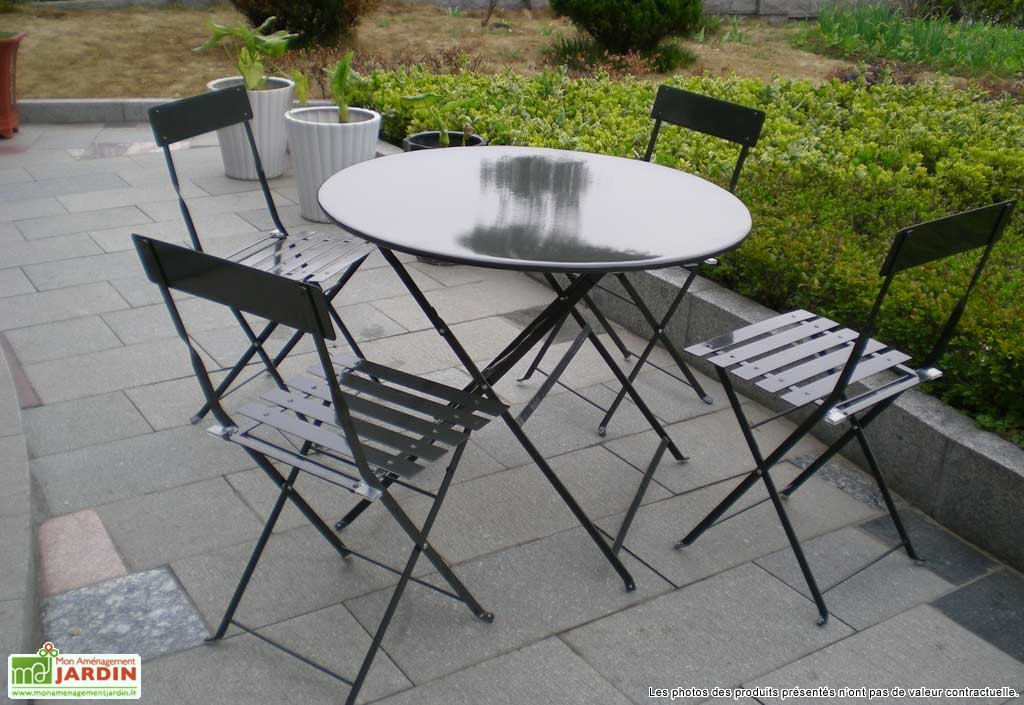 salon de jardin metal pliant
