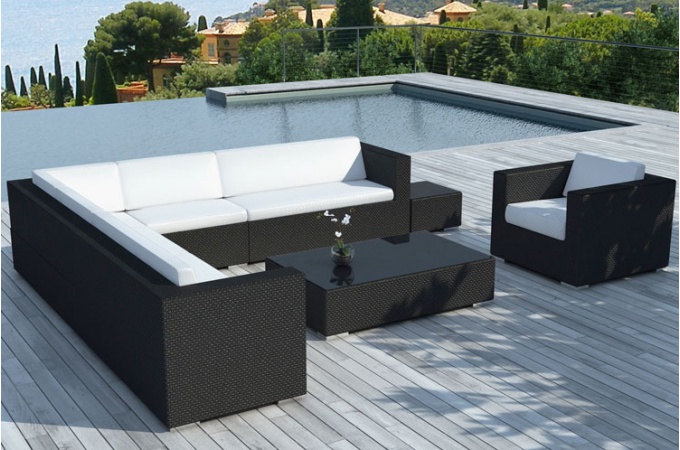 salon de jardin pas cher en resine tressee - Agencement de jardin aux