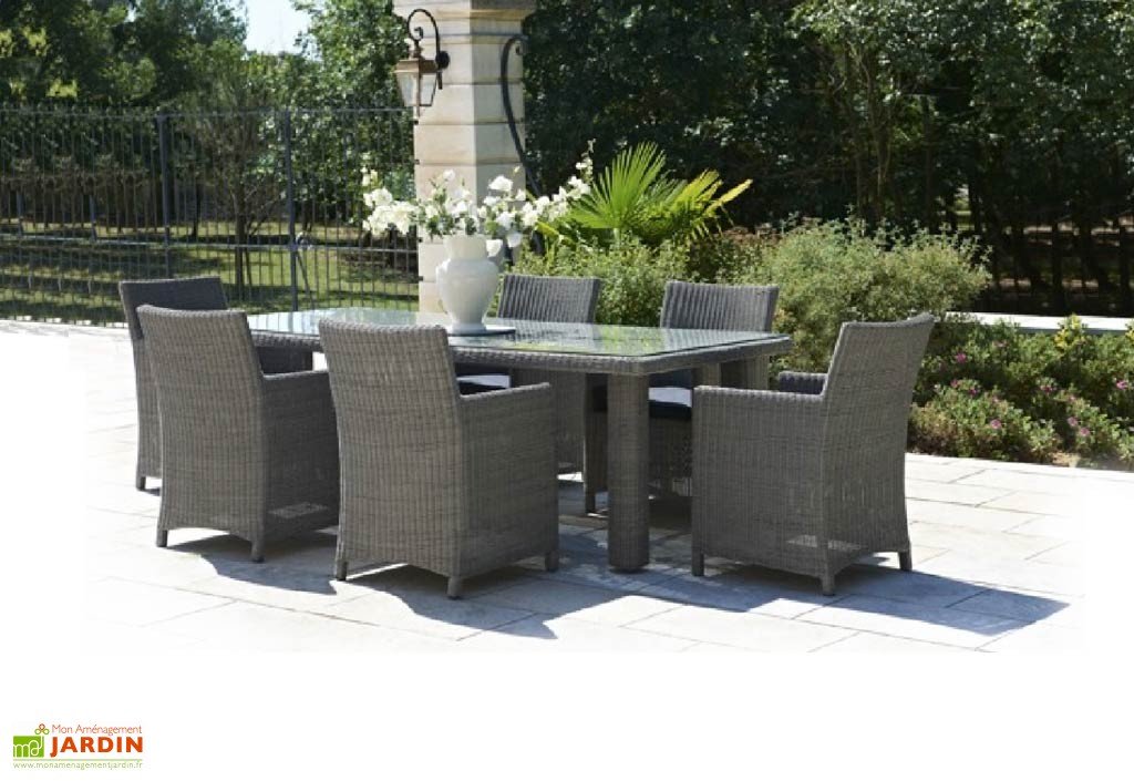 salon de jardin resine 6 places