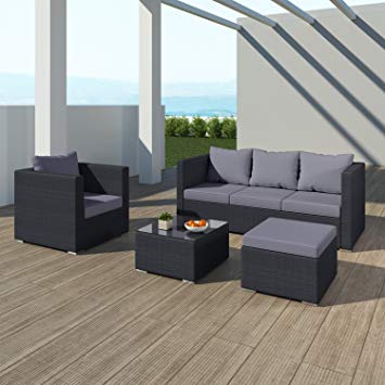 salon de jardin resine tressee 5 places