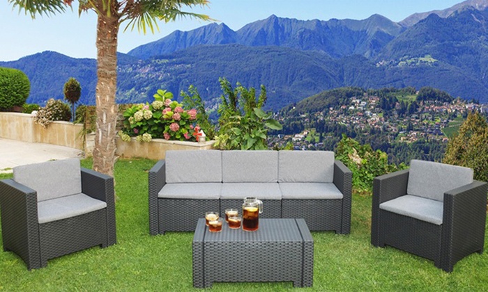 salon de jardin resine tressee 5 places