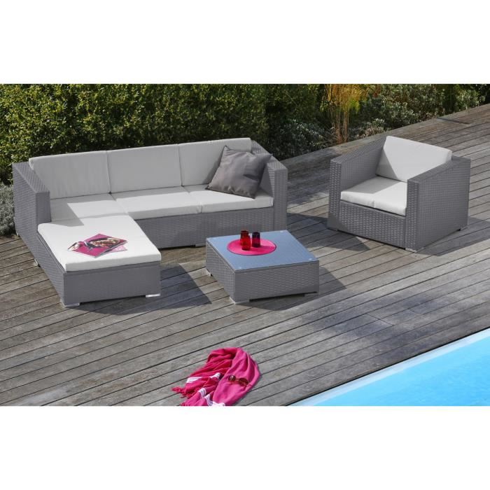 salon de jardin resine tressee 5 places