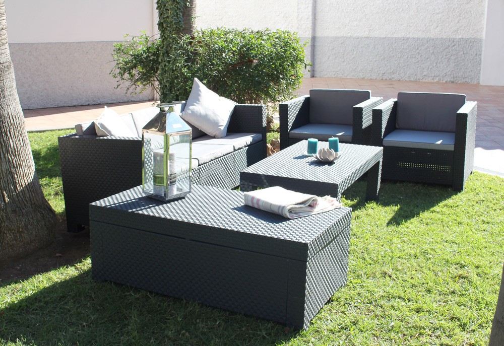 salon de jardin resine tressee 5 places