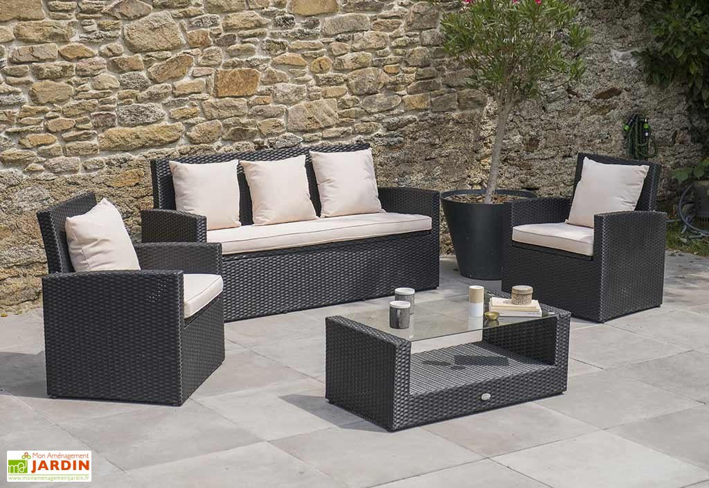 salon de jardin resine tressee 5 places