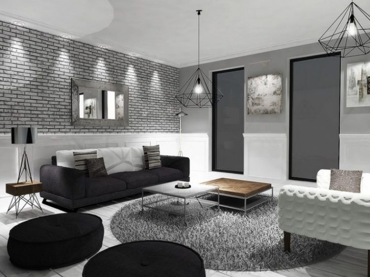 salon gris noir
