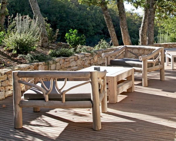 salon jardin bois promo
