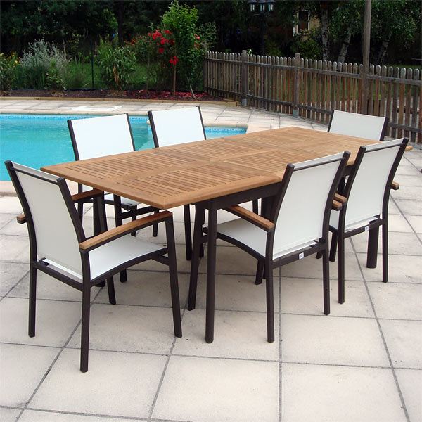 salon jardin bois promo