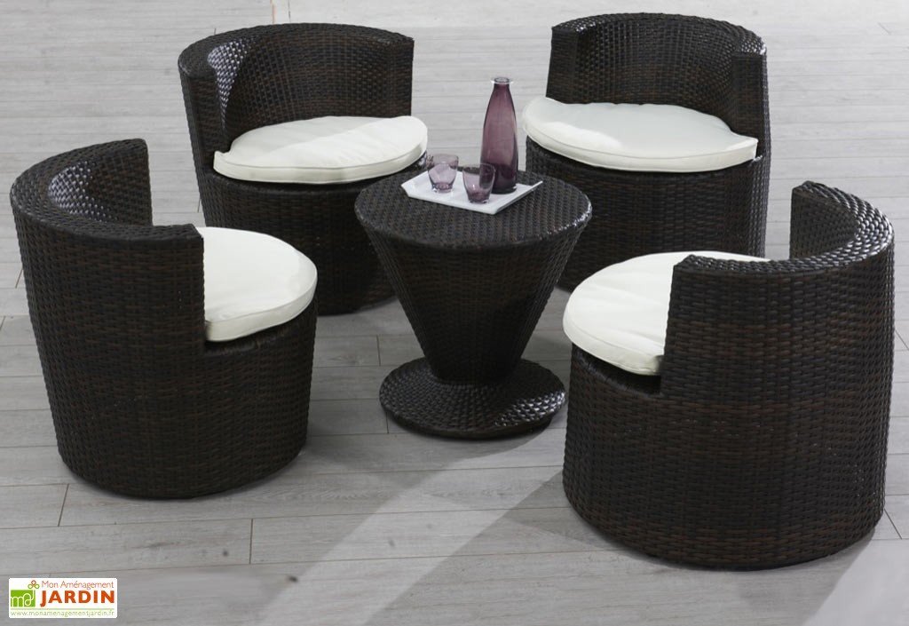 salon jardin empilable