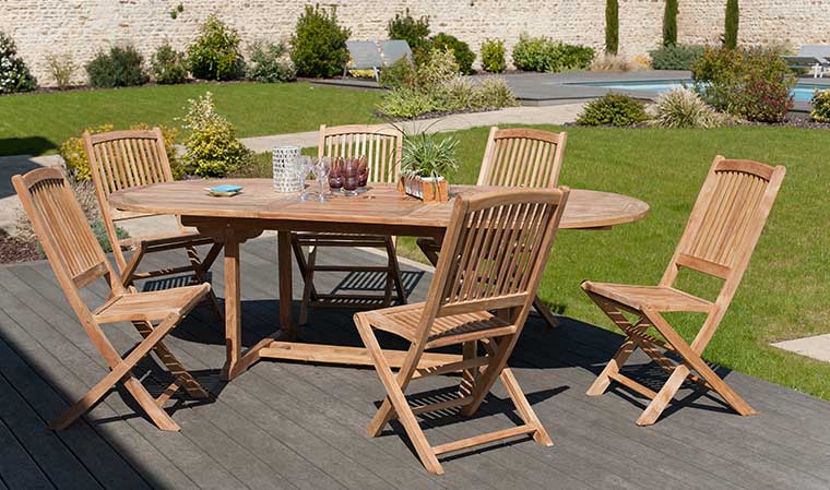 salon jardin en teck