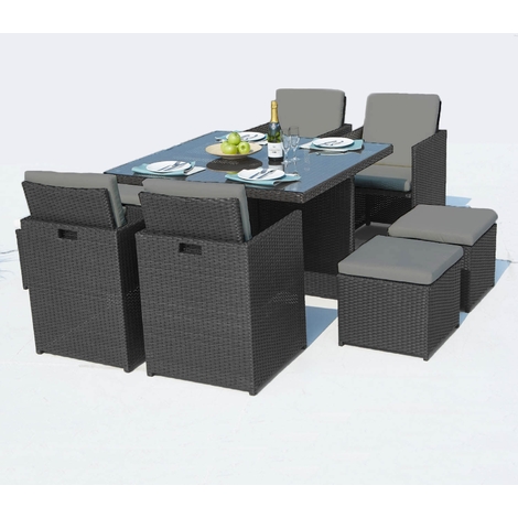 salon jardin resine tressee encastrable