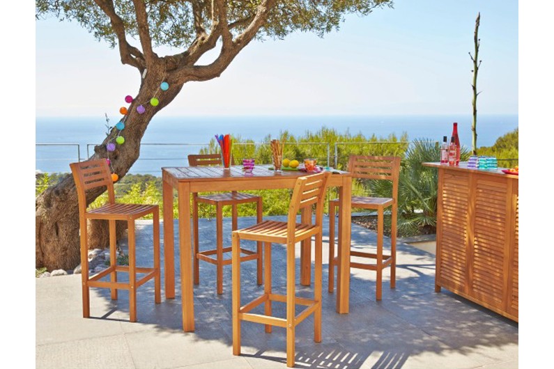 salon jardin table haute - Agencement de jardin aux meilleurs prix