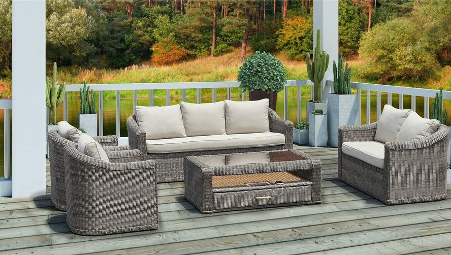 salon resine gris - Agencement de jardin aux meilleurs prix