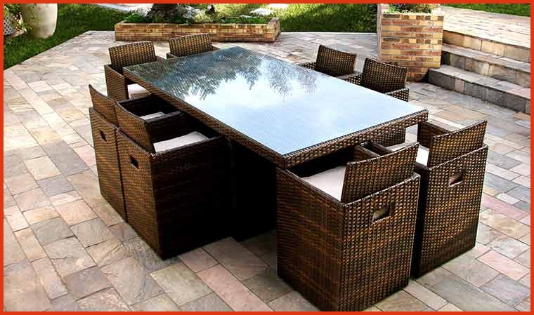 salon resine tressee encastrable