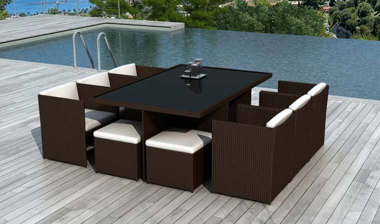 salon resine tressee encastrable
